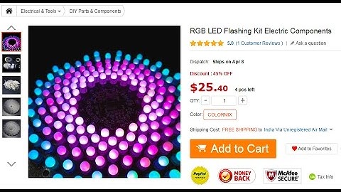 Instructions to build RGB LED Flashing Kit from gearbest com