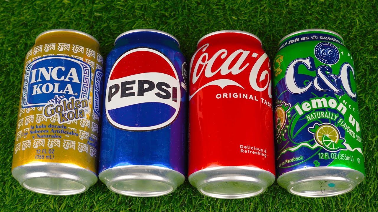 Satisfying video ASMR unboxing INCA KOLA, PEPSI, COCA COLA, LEMON UP ...