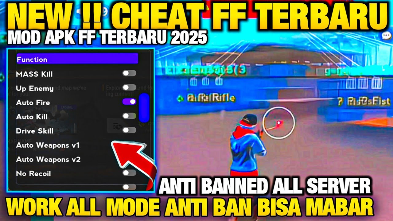 NEW CHEAT FF TERBARU‼️ APK MOD MENU FF TERBARU 2026 CHEAT FF ANTI BAN, ALL SERVER, SERVER INDO