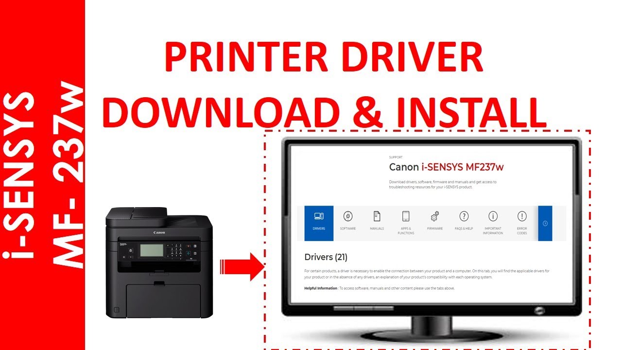 i SENSYS MF237W PRINTER DRIVER CONFIGURATION