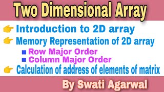 Celebrity Introduction to Two Dimensional (2D) arrays | Memory representation and implementation of 2D array Net Worth