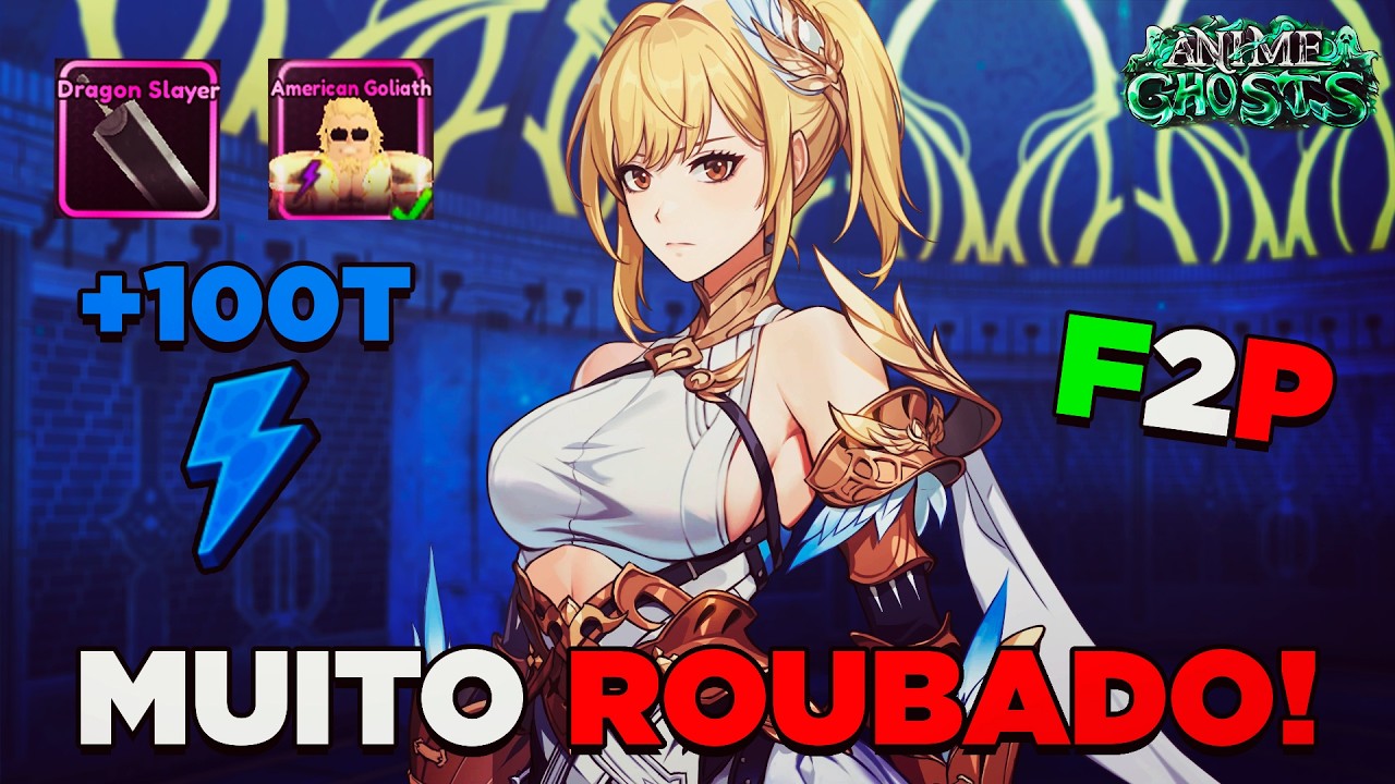 FIQUEI ABSURDAMENTE FORTE SENDO F2P no ANIME GHOSTS do ROBLOX!