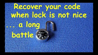 (180) Recover a lost Master Lock combination code when normal methods fail - tips & tricks