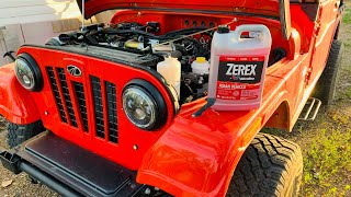 Mahindra Roxor Coolant Top-Off Using Zerex Asian Vehicle Silicate And Borate Free Formula Coolant