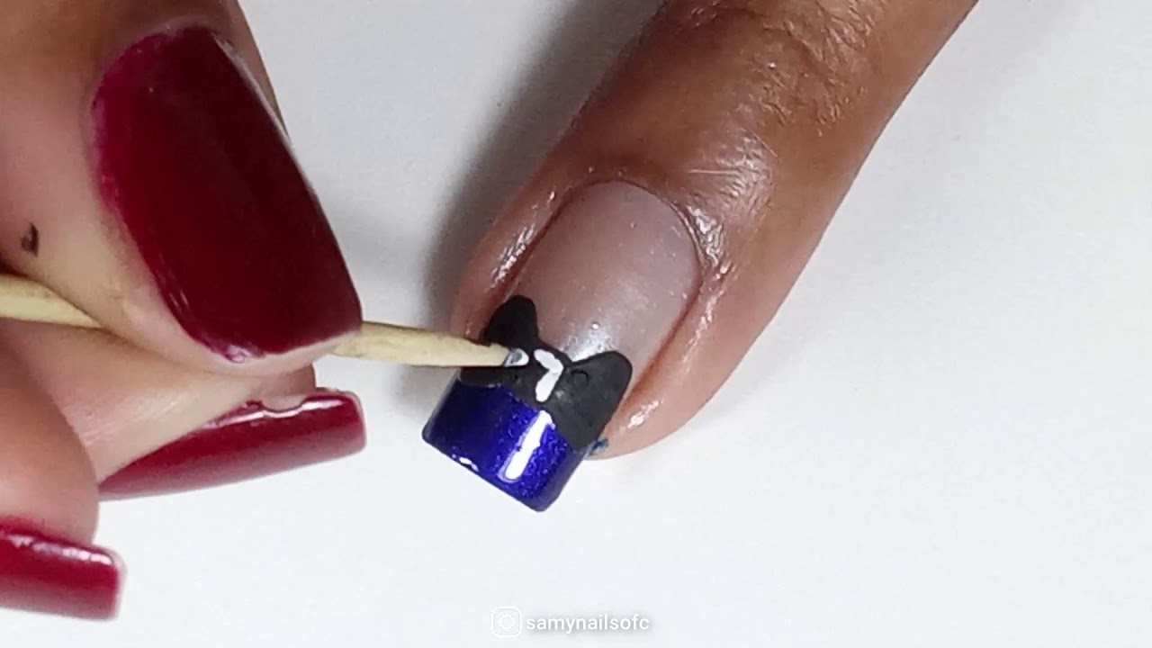 Unhas decoradas SIMPLES e fáceis com palito de dente LAÇO Unhas decoradas SIMPLES e fáceis com palito de dente LAÇO