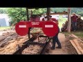 Joel Salatin demos his bandsaw mill Joel Salatin demos his bandsaw mill