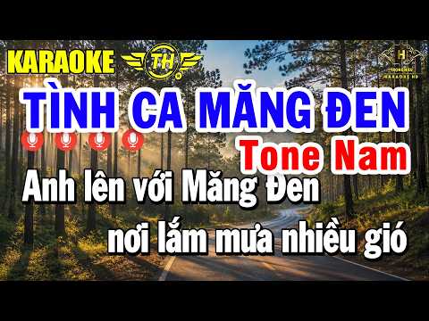 Tình Ca Măng Đen Karaoke Tone Nam ( A#m ) Nhạc Sống 2026 Rất Dễ Hát | Trọng Hiếu