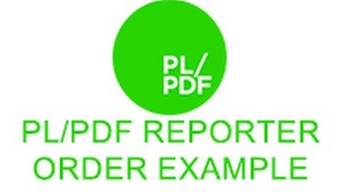 PL/PDF Order Report example