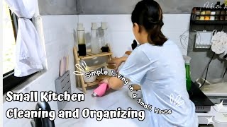 SMALL KITCHEN CLEANING AND ORGANIZING | QUICK GROCERY HAUL AND ORGANIZING | Mhean Reyes #sahm