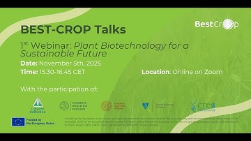 BEST CROP Talks  Plant Biotechnology for a Sustainable Future