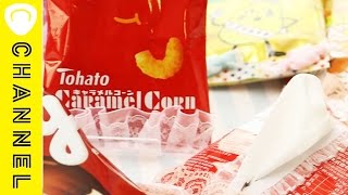 お菓子の袋をリメイク★「ティッシュケース」などに大変身♪ Remake of snack bag ★ Transformed into 