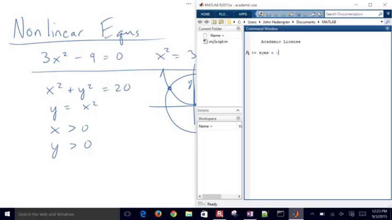 How To Plot Nonlinear Equation In Matlab