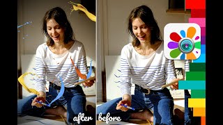 New editing idea with Paints at Photo Studio | How to create Art photo | Tutorial screenshot 3