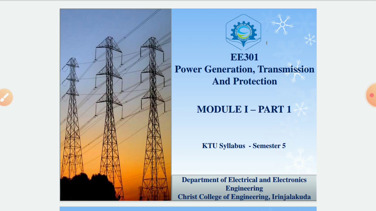 Module 1 Part 1 Power Generation Transmission and Protection S5