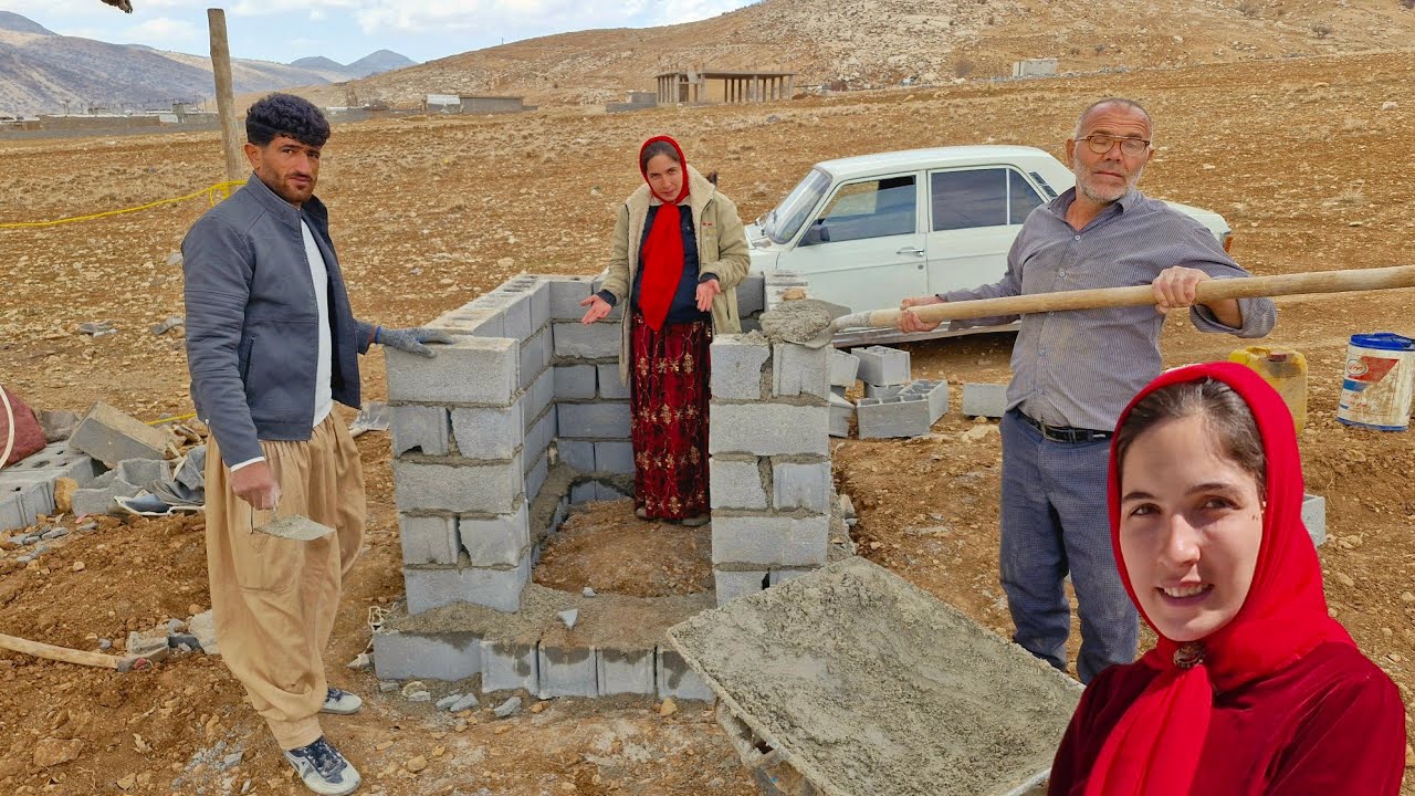 Life in the Mountains: A Pregnant Nomad Woman Builds a House! (Unbelievable!)