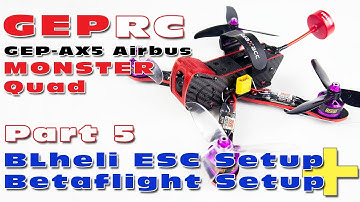 GEPRC AX5 Airbus MONSTER Quad ! Part 5: BLheli Setup & BetaFlight Setup!