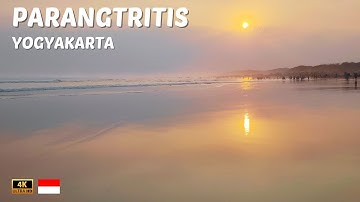 A Relaxing Walk at Parangtritis Beach during Sunset 🌅