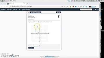 DeltaMath: How to find Axis of Symmetry on a Parabola