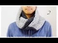 スヌードの簡単な編み方・作り方（２）かぎ針・初心者さん向け　diy simple crochet cowl tutorial