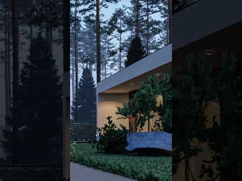 Дом 120 м2 в стиле Хай-тек #архитектура  #проектирование #rendering #visualization #architecture