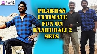 Prabhas Ultimate Fun on Baahubali 2 Movie Sets|| Baahubali Last Day Shoot   Rajamouli |Anushka| Rana