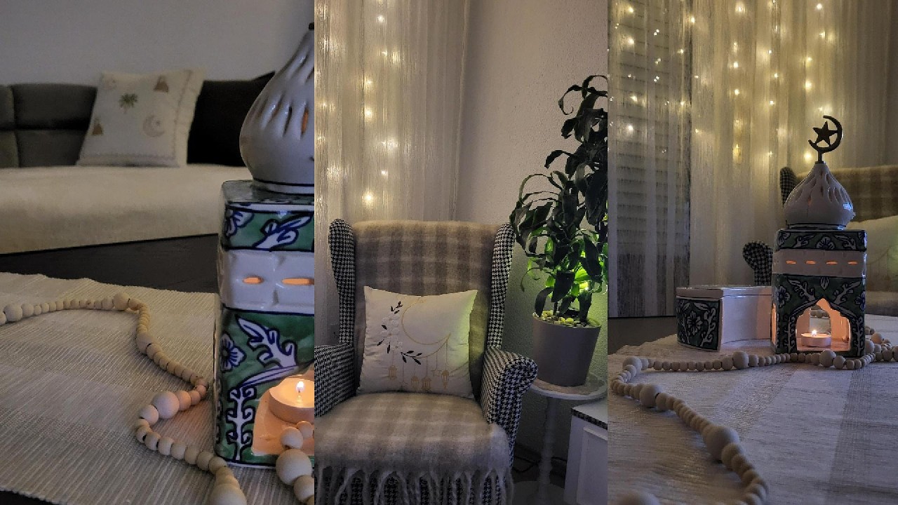 واخيراً نظفت صالتي لرمضان🌙/تنظيف البلكون✨🧹