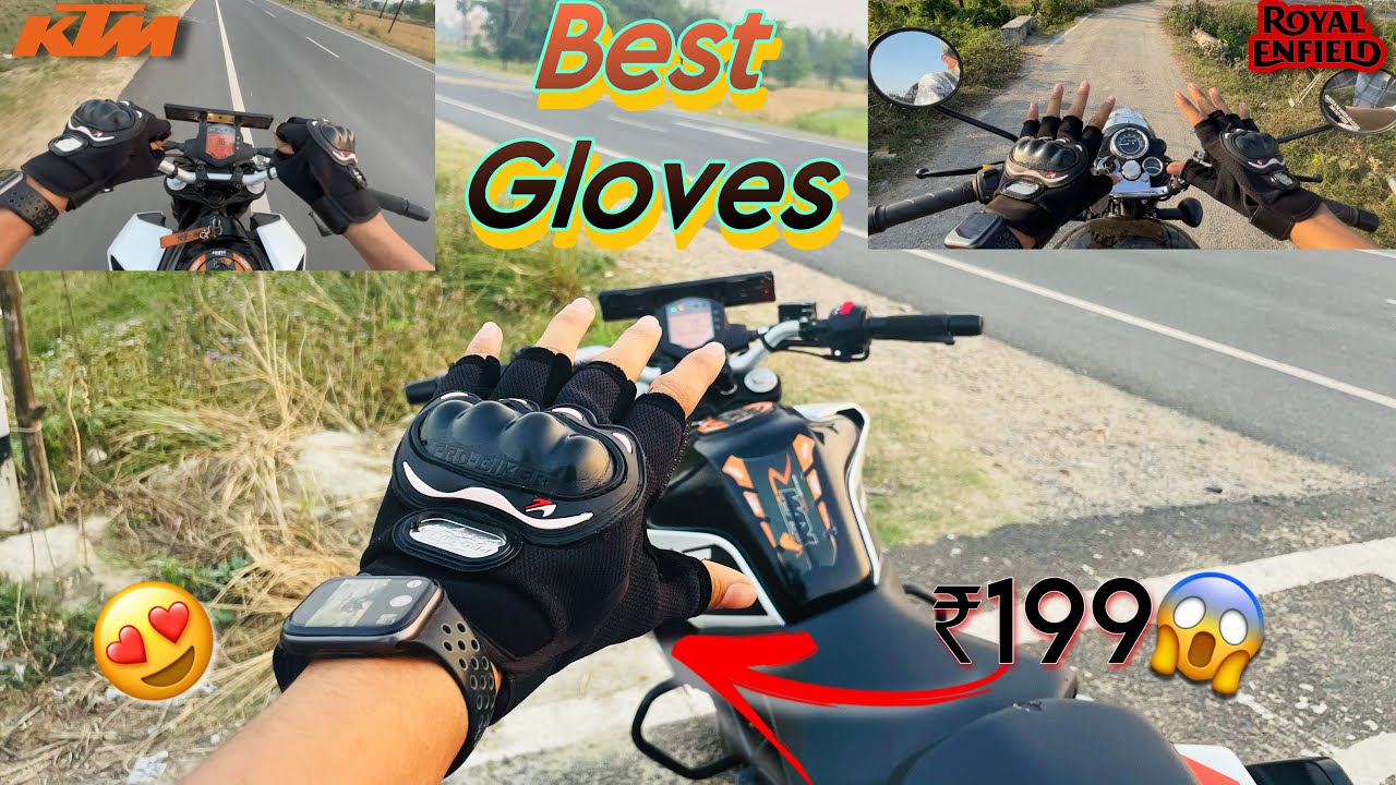 Best Half Finger Biking Gloves Under ₹199 😍 | Gloves for Ktm and RE Bikes !Yogi Bhaiya 
