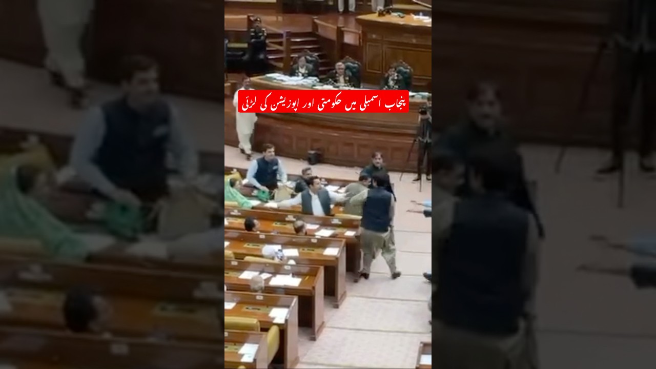 Punjab Assembly main Opposition or government ki larai 😱 