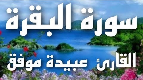 سورة البقرة القاريء / عبيدة موفق  _  Surah Al-Baqarah  _  Obaida Muafaq