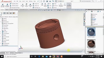 Design of engine piston in solidworks