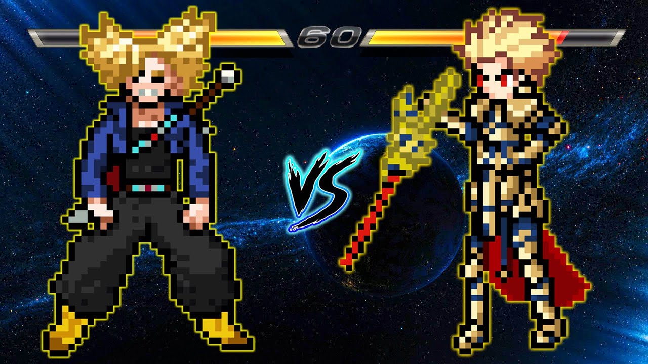 😱FUTURE TRUNKS GT V3 VS GILGAMESH V4 IN JUMP FORCE MUGEN