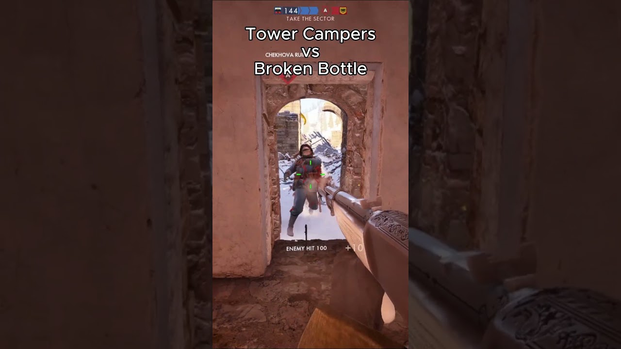 Blind Battlefield 1 tower Campers vs a Broken Bottle #battlefield1 #bf1 #battlefield #gaming