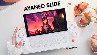 So cute so powerful  AYANEO SLIDE aesthetic unboxing gameplay genshin | Apple Studio Display