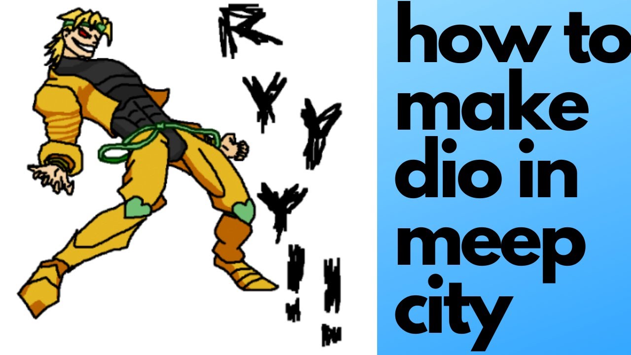 How To Make Dio In Roblox Meep City Youtube - roblox dio face