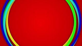 Colorful Circles on Red - HD Video Background Loop