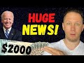 GREAT NEWS!! $2000 Third Stimulus Check Update