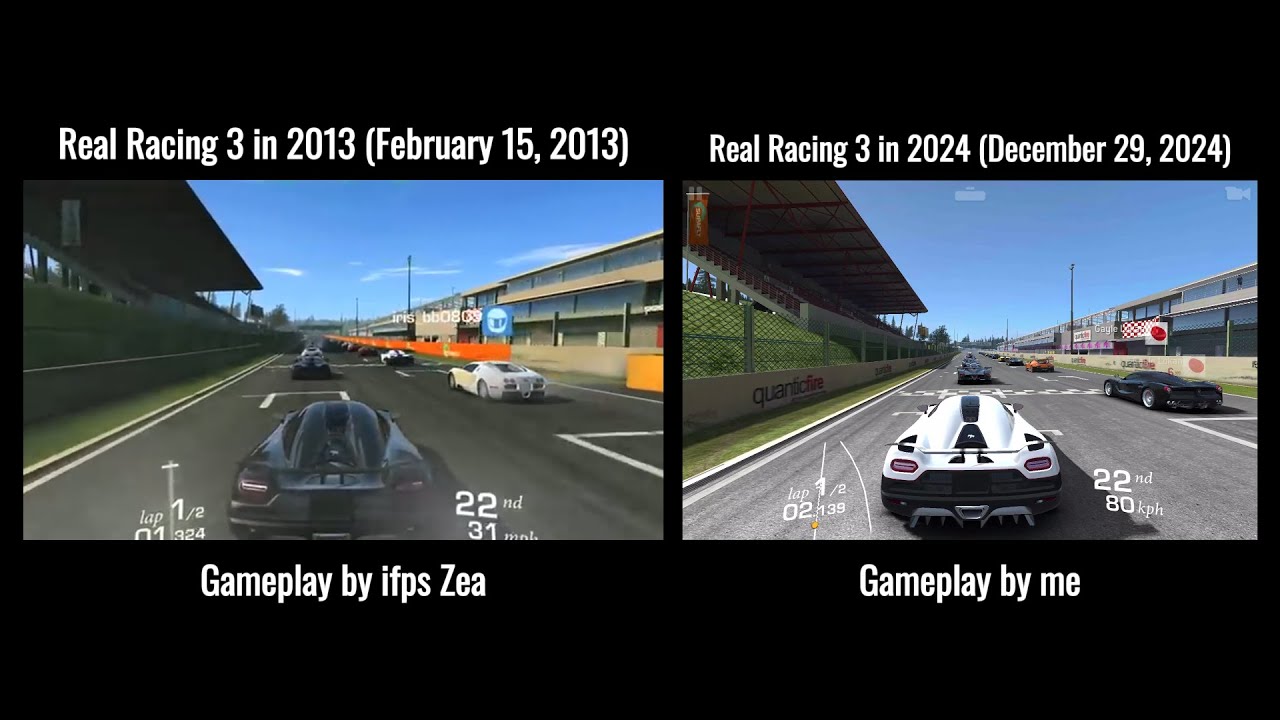 Real Racing 3 (2013) VS Real Racing 3 (2024) | Graphics Comparison
