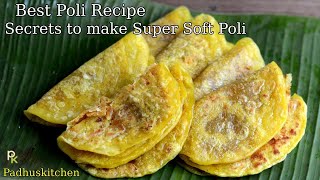 Puran Poli-Sweet Boli Recipe-Obbattu-Paruppu Poli Recipe