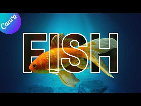 Canva tutorial: Make AWESOME FISH text effect (It’s really easy)