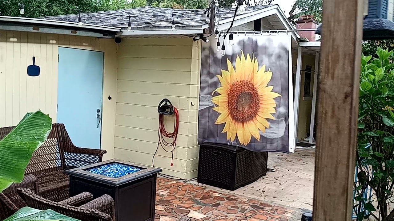 Shower curtain for the garden. YouTube