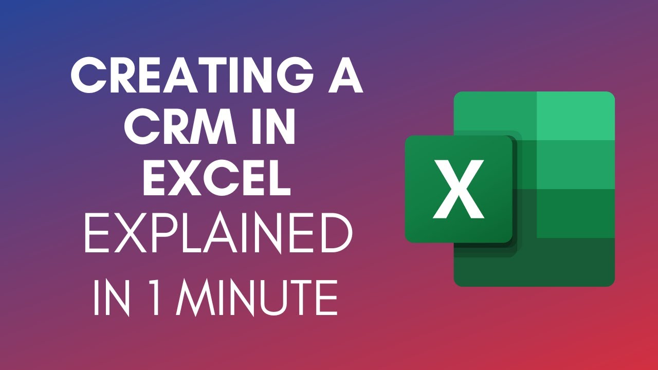 How To Create A CRM In Excel (2025) - YouTube