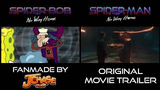 SPIDER-MAN: NO WAY HOME and SPONGEBOB Parody Side-By-Side comparison