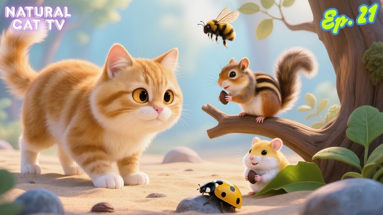 Natural Cat TV 😺 Cat Games That Stimulate Curiosity and Keep Cats Happy 🍃 Video For Cats
