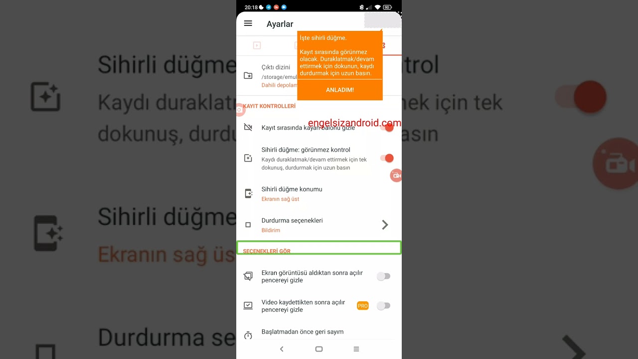 Android için Ekran kaydedici , AZ Screen Recorder anlatımı