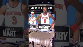 The Spurs continue playing the clown music during the Knicks players introductions