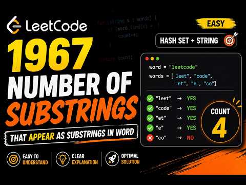 LeetCode 1967 | Number of Strings That Appear as Substrings in Word | Python | DeepMindCoding 🚀