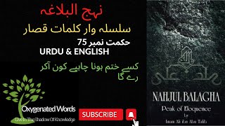 hazrat imam ali quotes nahjul balaghaنہج البلاغہ|urdu english kalamate qisarکلمات قصار hikmat75 screenshot 4