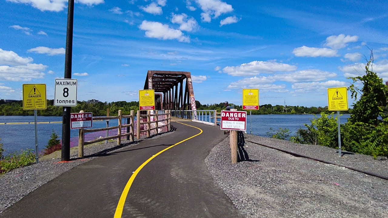 Bike Ride From Downtown Ottawa To Hull & Back via Chief William Commanda Bridge & Chaudiere Bridge