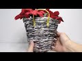 Recycling newspaper into a woven basket