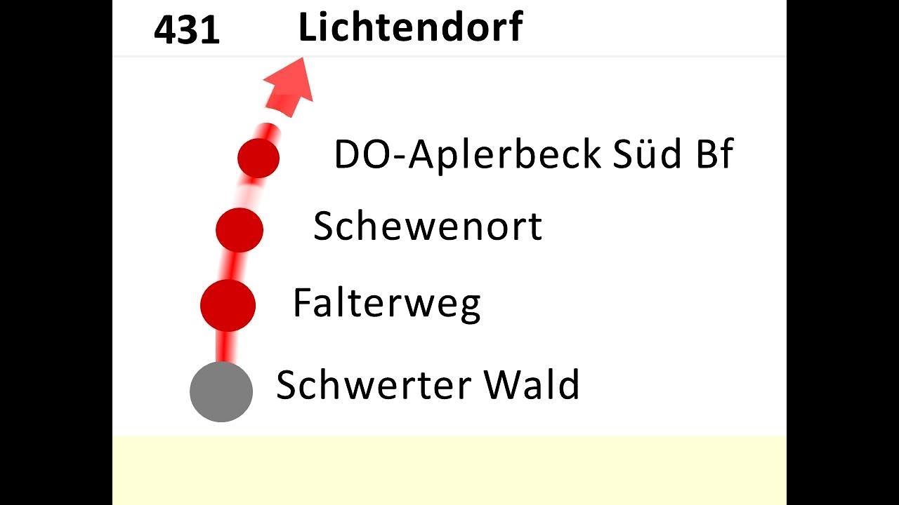 DSW21 Ansagen Bus 431 Schwerter Wald - Lichtendorf